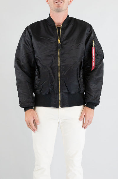 Giubbotto Alpha Industries Black da Uomo f100101 ma-1 heritage