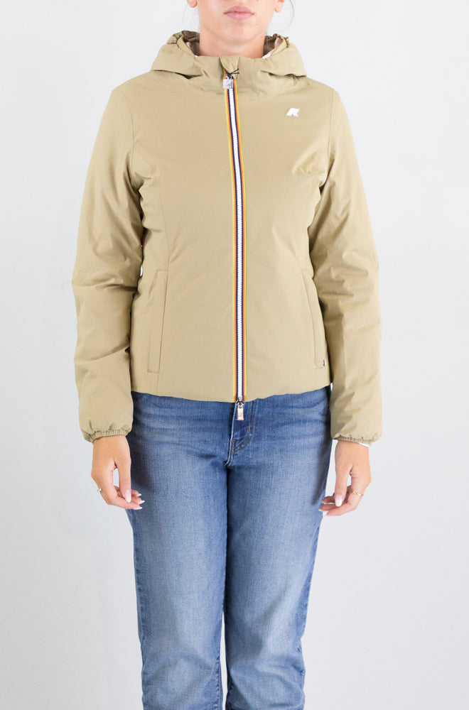Giubbotto Kway Dbq Beige White da Donna k6128tw lily st warm double