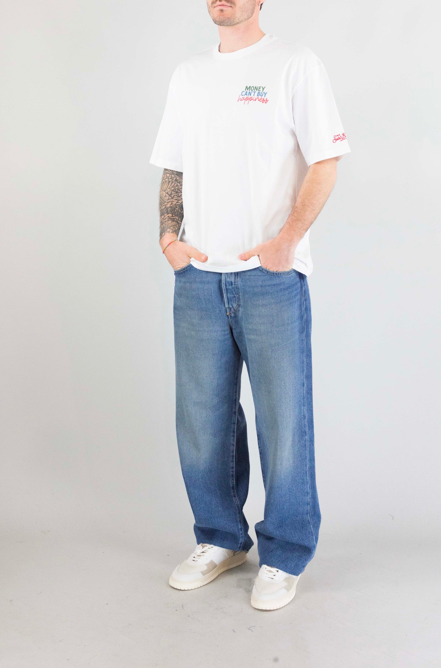T-Shirt Mc2 Saint Barth Money Happiness da Uomo delmar oversize