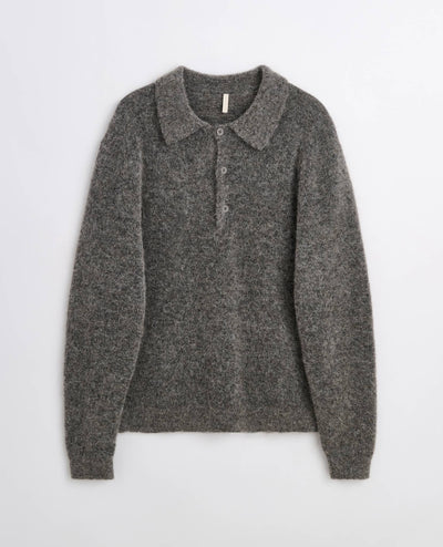 Maglia Sunflower Grey Melange da Uomo 3074 mohair polo