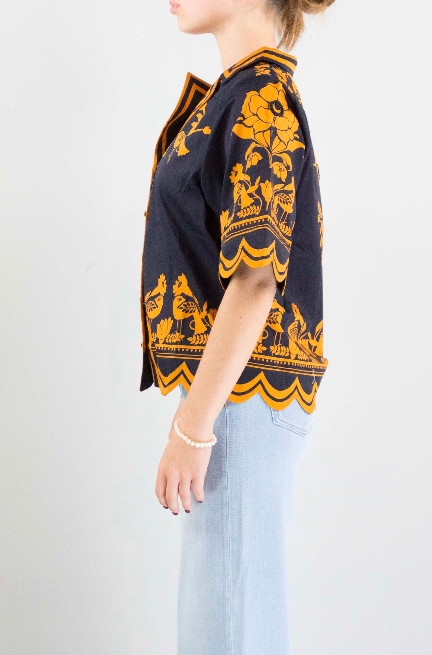 Camicia Scarlett Poppies Midnight da Donna visaya camcia