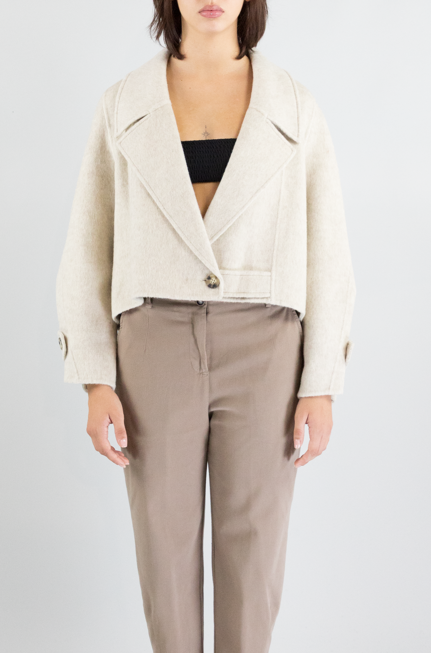 Cappotto Vicolo Beige da Donna tf0026