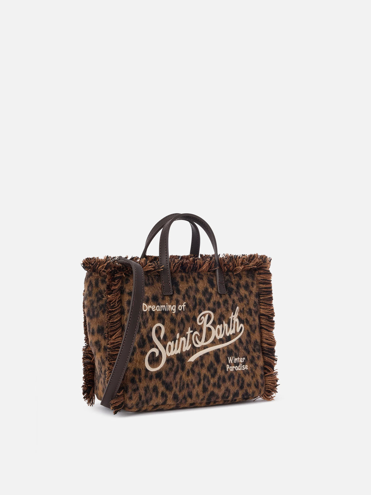 Borsa Mc2 Saint Barth 212 Dark Leopard da Donna vanity mini felt n