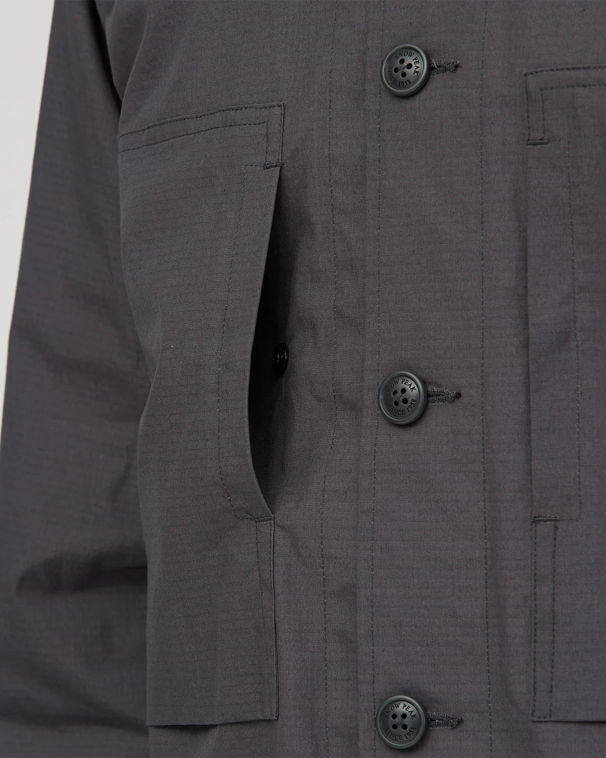 Camicia Snow Peak Charcoal da Uomo cotton ripstop