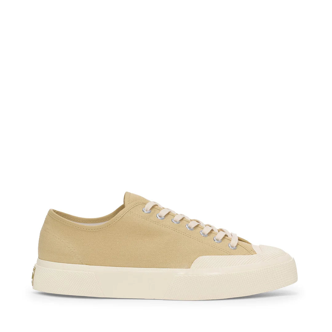 Scarpa Superga Beige Off White da Uomo 2432 works low cut cotton canvas