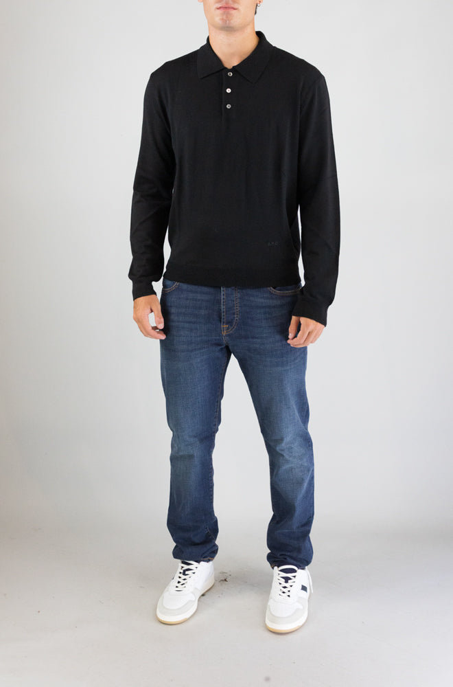 Maglia Apc Noir da Uomo wvawm h23482 polo riou