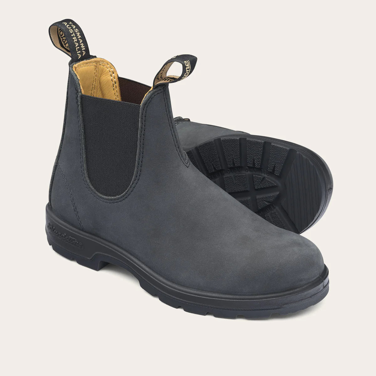 Scarpa Blundstone Rustic Black Leather da Uomo 587