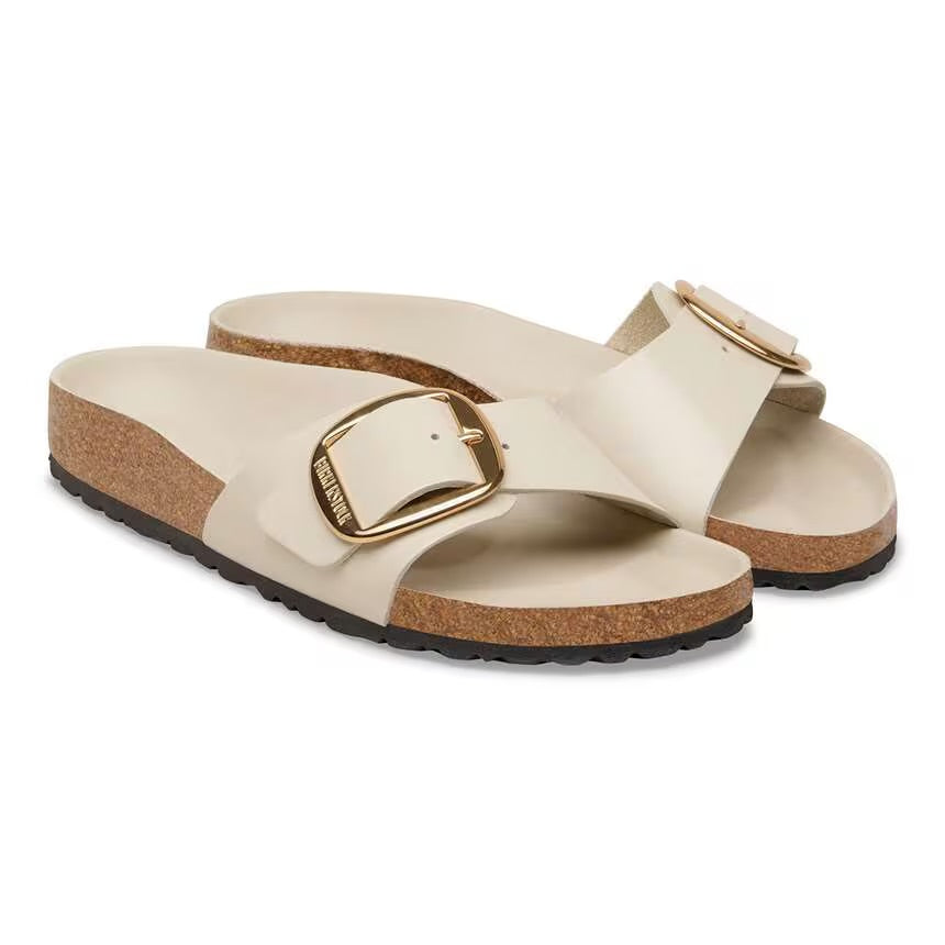 Scarpa Birkenstock Shine Oyster da Donna 1031823 arizona big buckle hex