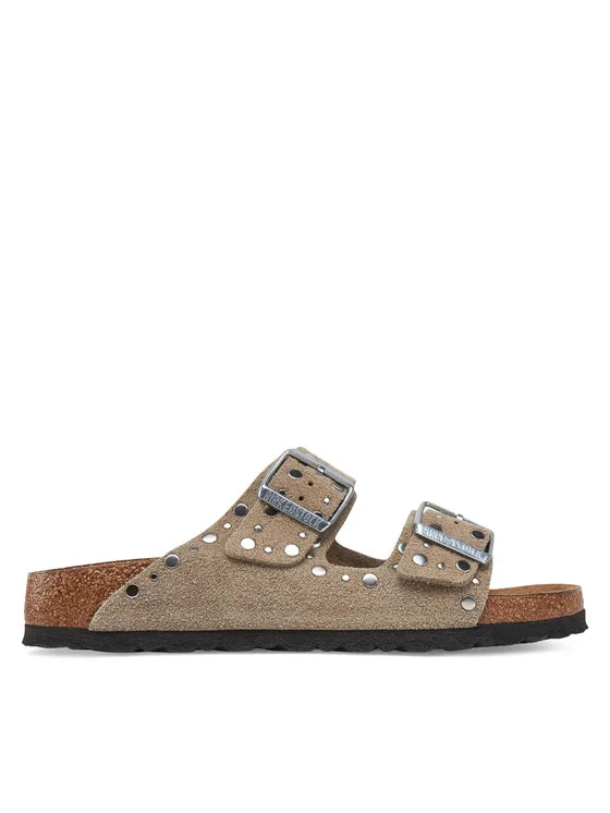 Scarpa Birkenstock Calz M Taupe da Donna 1029390 arizona rivet suede