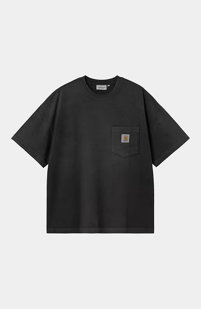 T-Shirt Carhartt Wip Black Chalk Wwash da Uomo i035140