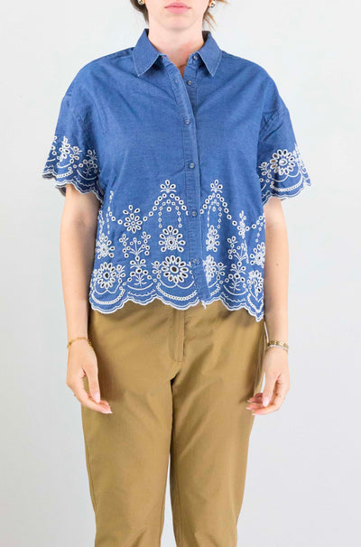Camicia Mc2 Saint Barth Chambry Morris Flower da Donna clementine