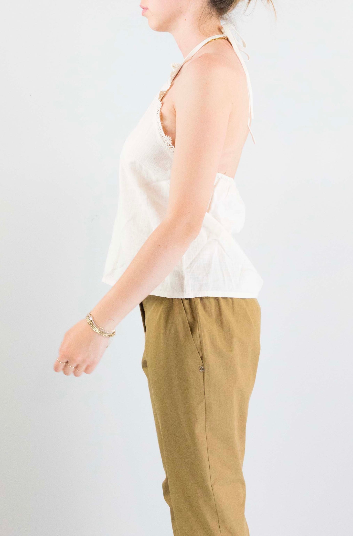 Top Louizon Ecru da Donna raidon