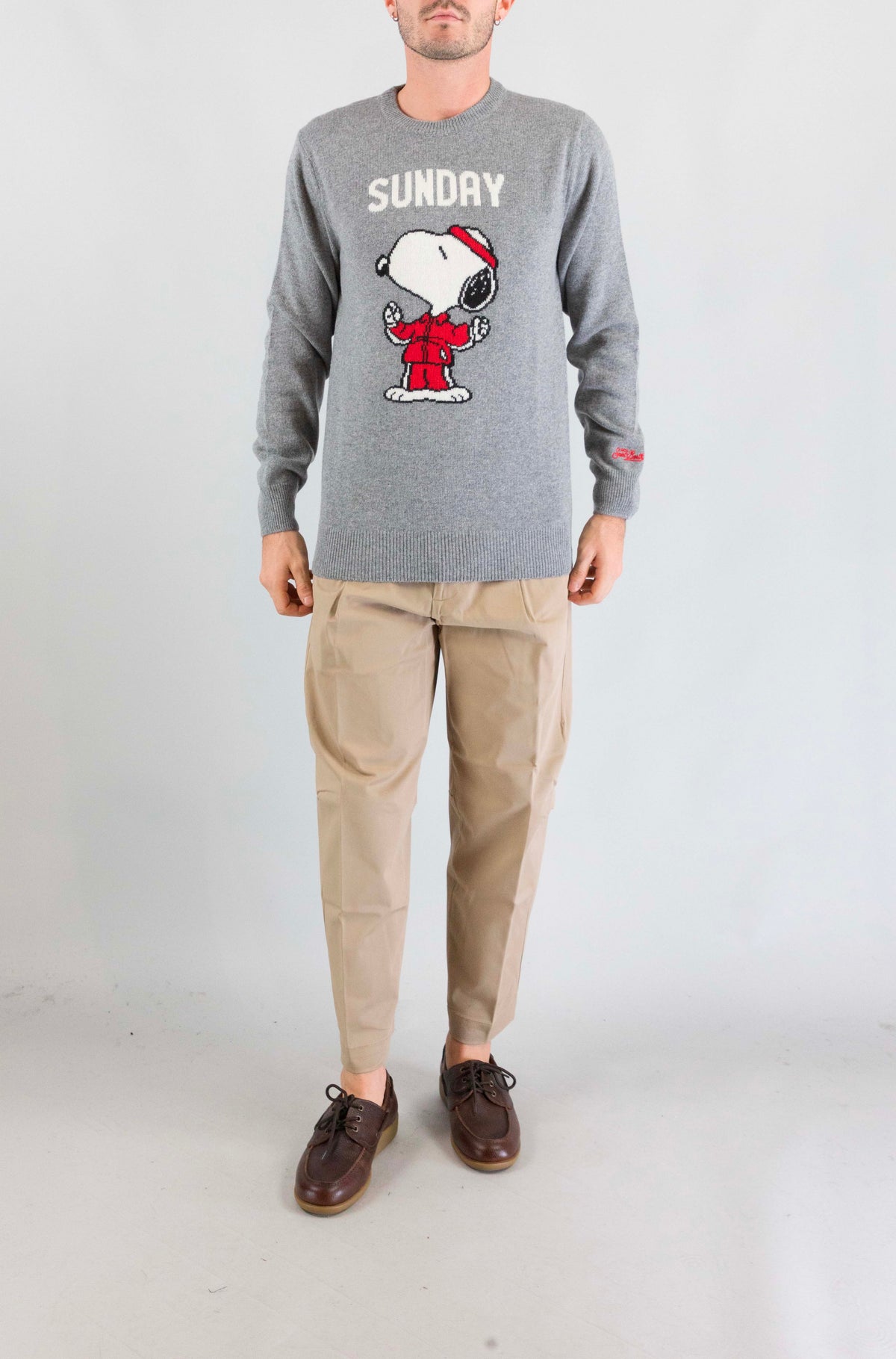 Maglia Mc2 Saint Barth Snoopy Sunday da Uomo heron