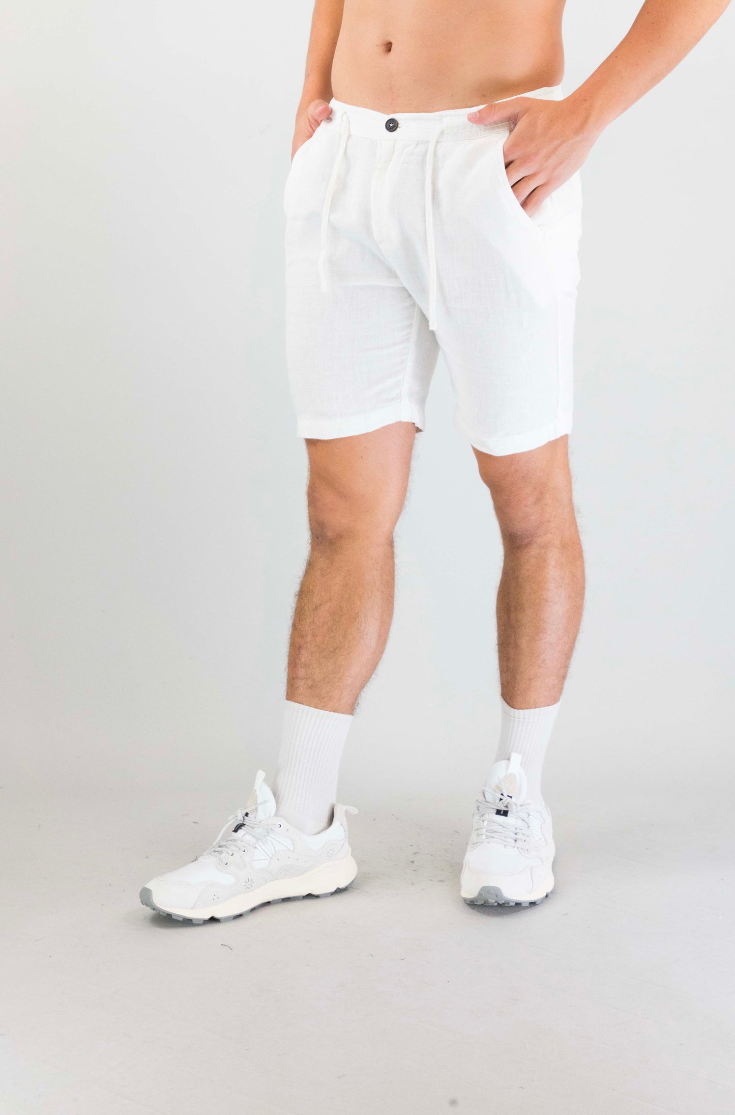 Pantalone Roy Roger’S Heavy Linen Dyed White da Uomo rru90302p4230569