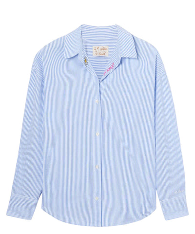 Camicia Mc2 Saint Barth Seersucker Stripes V M Ama 31 da Donna cristal