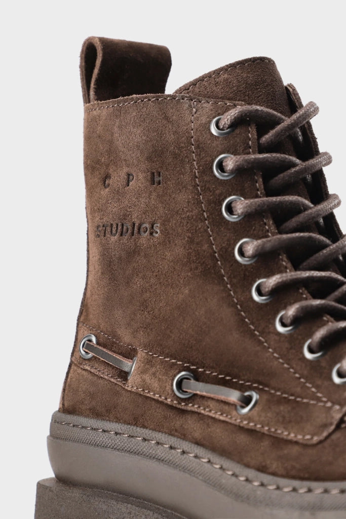 Scarpa Copenhagen Studios Chocolate da Donna lace up boot cph697 suede