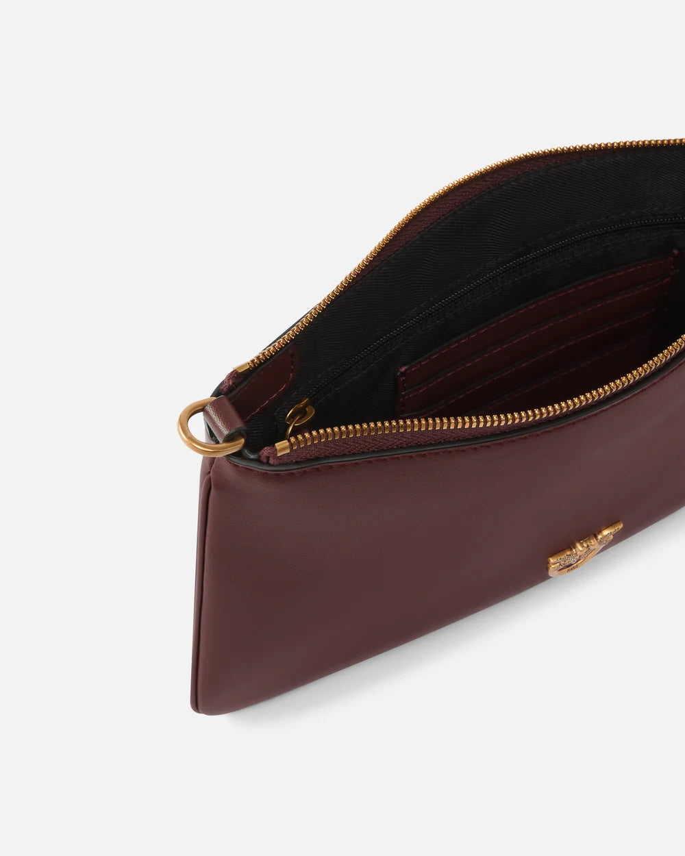 Borsa Pinko Burgundy da Donna flat classic vitello seta