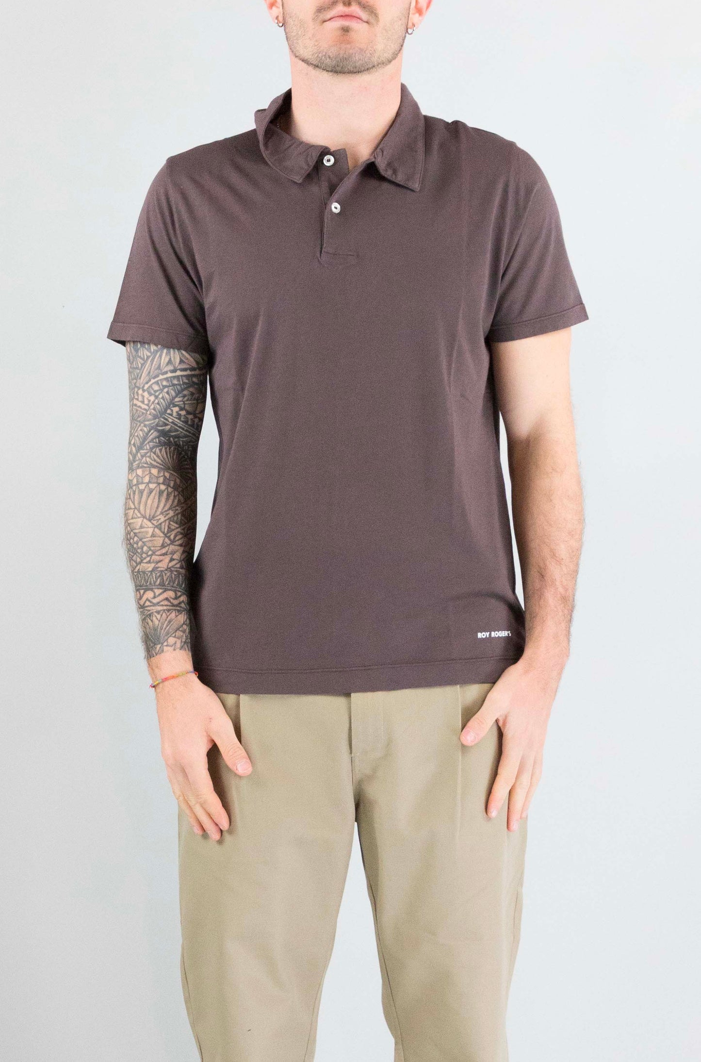 Polo Roy Roger’S Dark Brown da Uomo rru500cg060569
