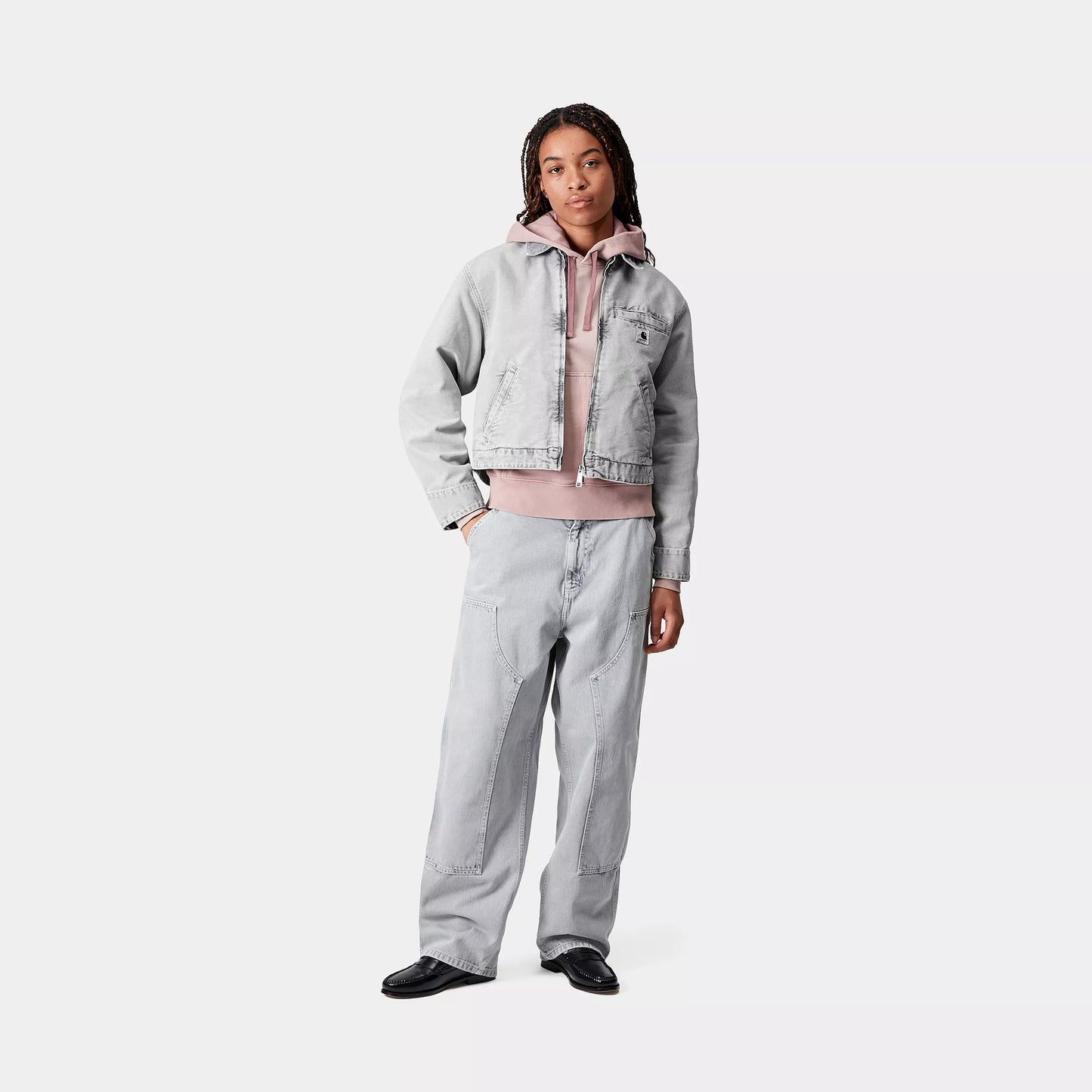 Giubbotto Carhartt Wip Black Black Chalk Wash da Donna i035570