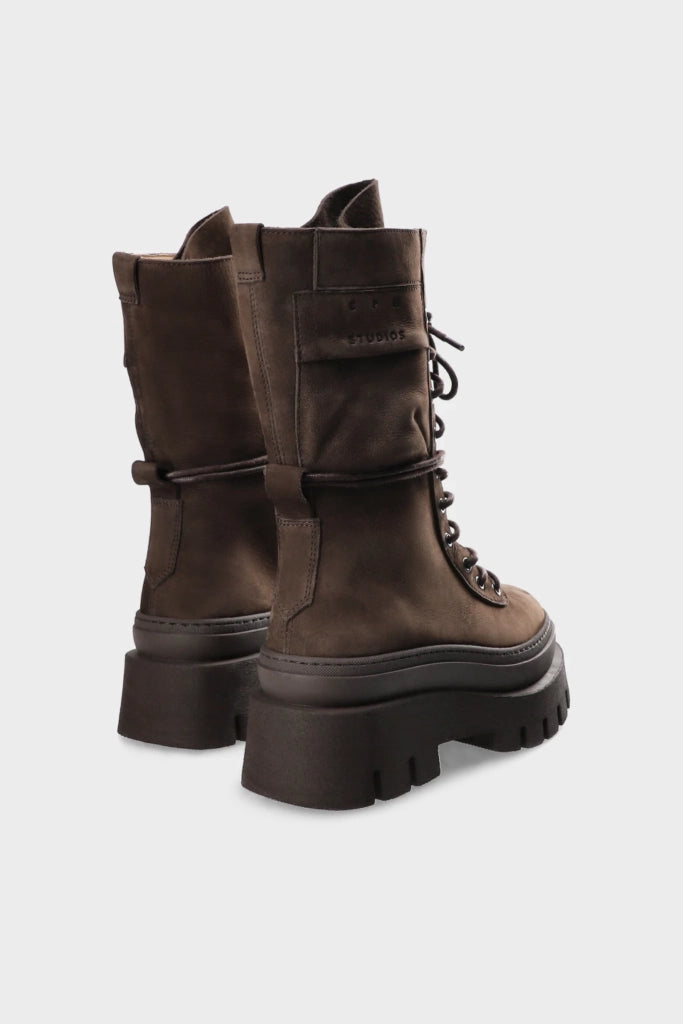 Scarpa Copenhagen Studios Chocolate da Donna lace up boot cph691 nabuck