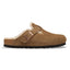 Scarpa Birkenstock dark Tea da Uomo 1032432 Boston pelliccia di agnello