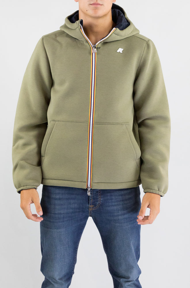 Felpa Kway D07 Green Blue da Uomo k8142yw jack spacer nylon double
