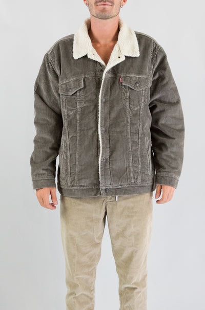Giubbotto Levis  Taupe da Uomo a578400620 relaxed fit sherpa trkr