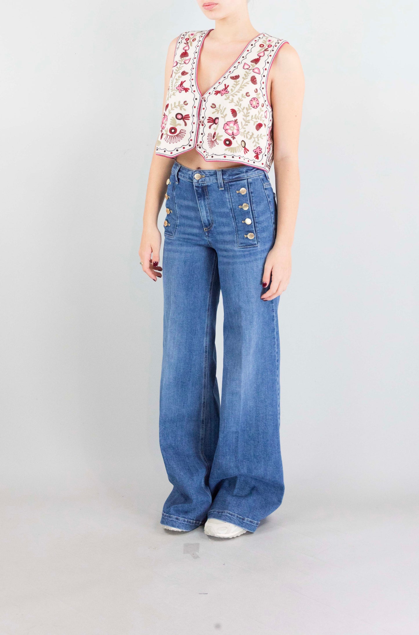 Gilet Maison Hotel Rosa da Donna freak folk lola
