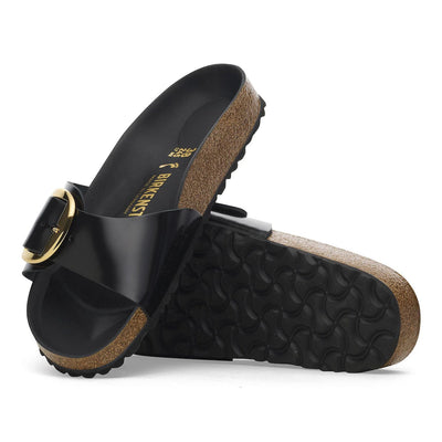 Scarpa Birkenstock Black da Donna 1022650 madrid big buckle shine calzata s