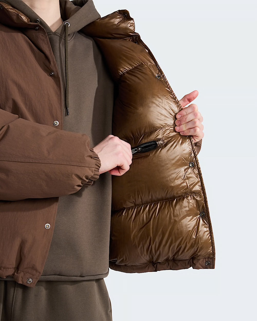 Giubbotto The North Face Smokey Brown da Uomo nf0a8egb 1ol tnf rb down