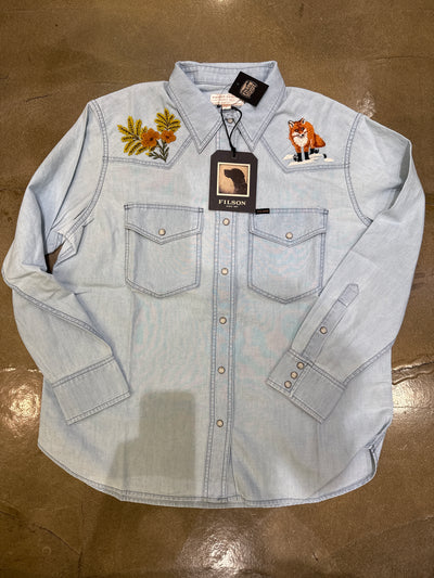 Camicia Filson 3119 light denim da Donna fwcam0010 ut2818
