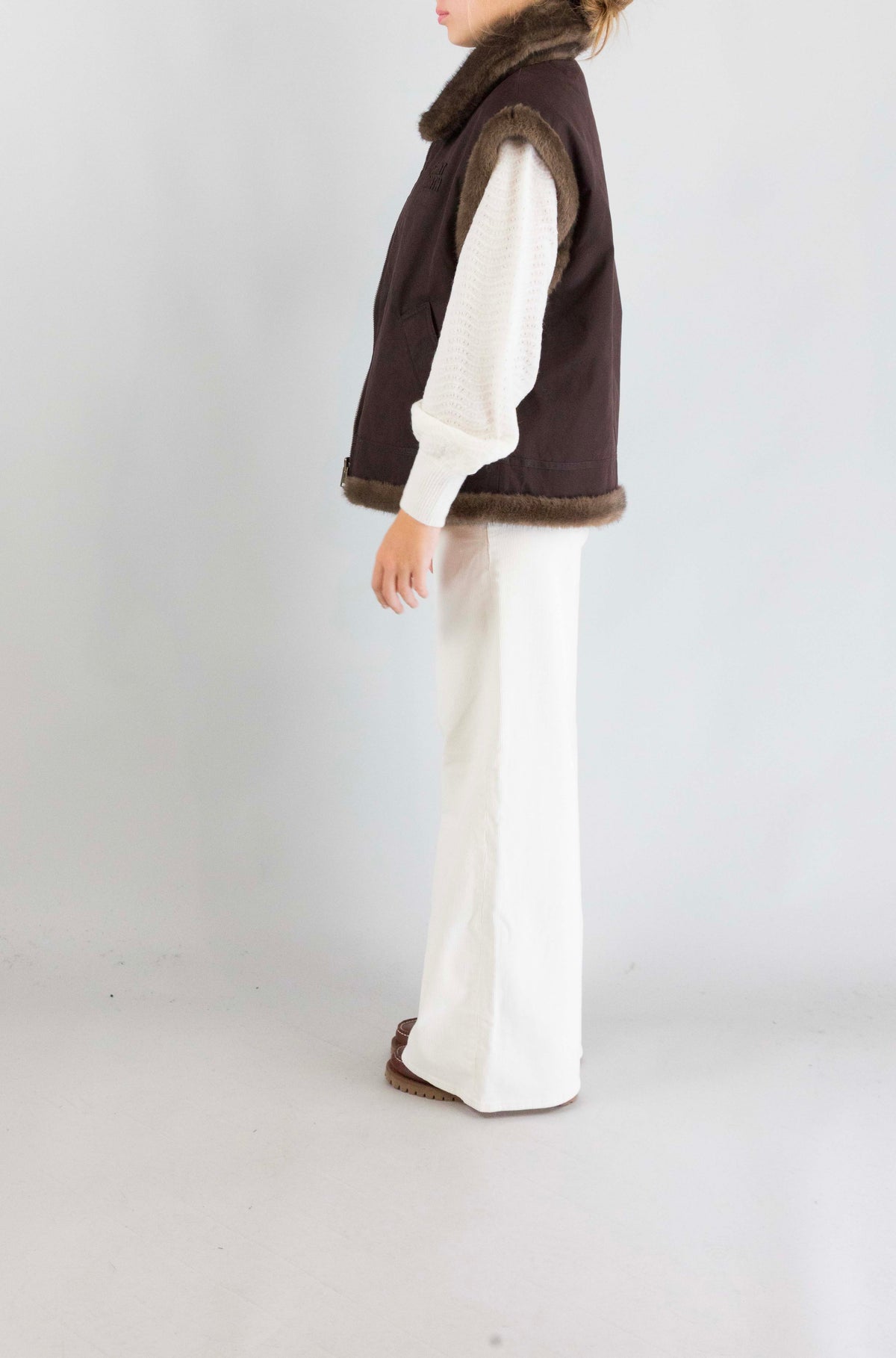 Giubbotto Mc2 Saint Barth Dark Brown da Donna hesketh wax fur