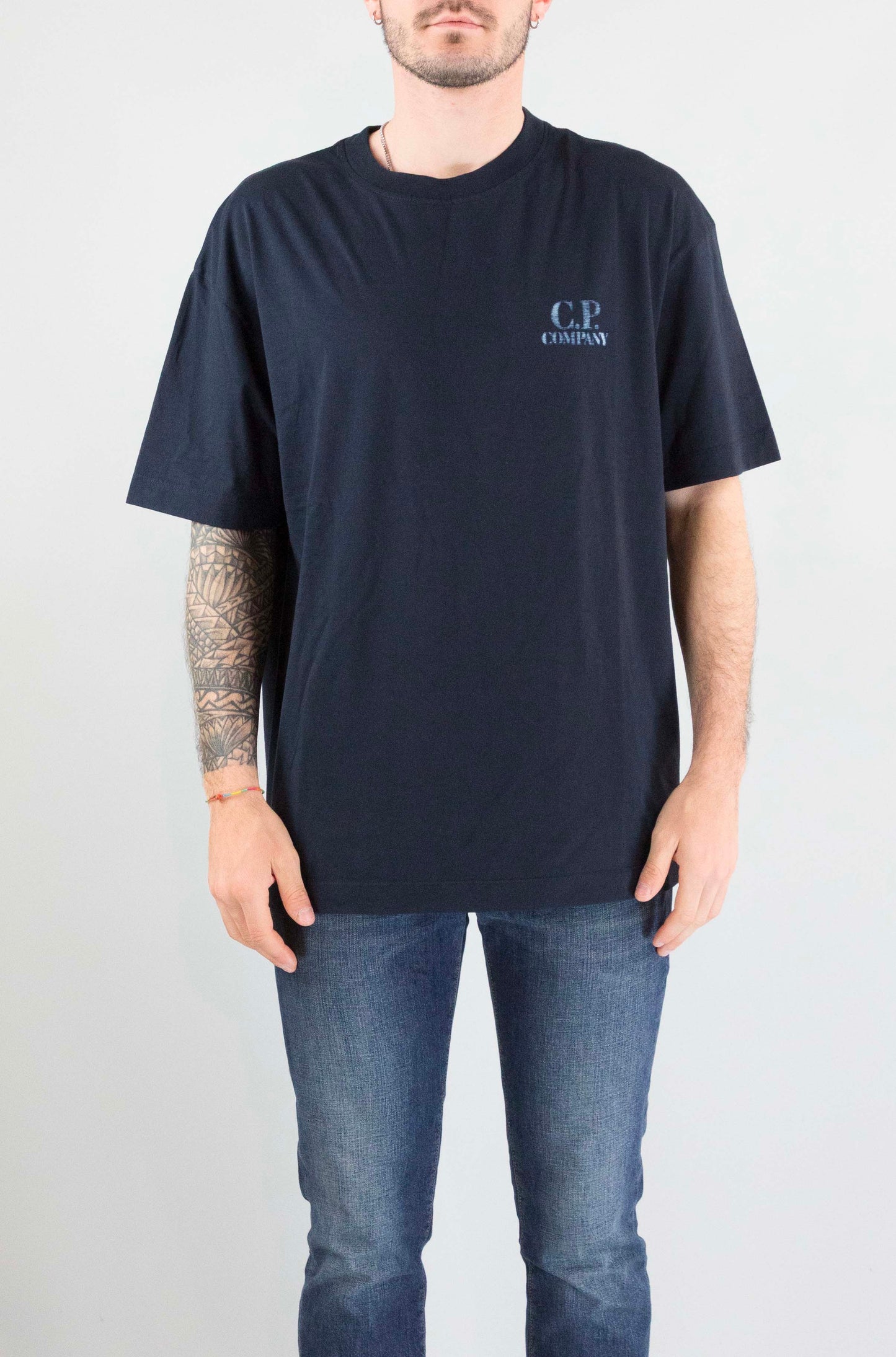 T-Shirt Cp Company Total Ecplise da Uomo 20cmts143a110579w