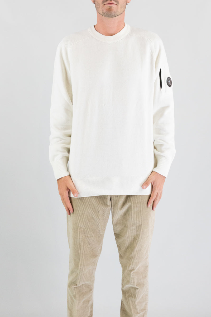 Maglia Cp Company Gauze White da Uomo 21cmkn085a 110149a