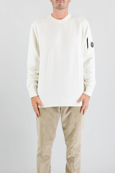 Maglia Cp Company Gauze White da Uomo 21cmkn085a 110149a