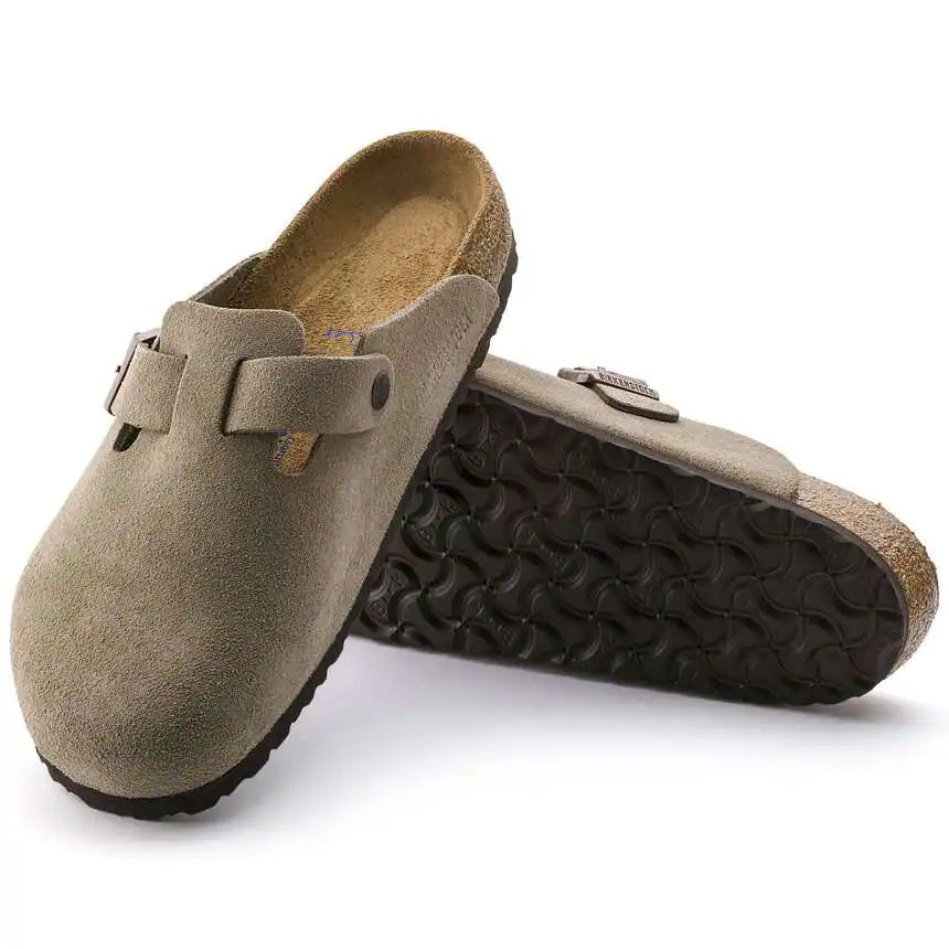 Scarpa Birkenstock Taupe da Uomo 0560773 boston plantare morbido