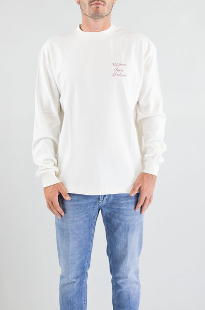 T-Shirt Drole De Monsieur Off White da Uomo ts220 co002 slogan calligraphy