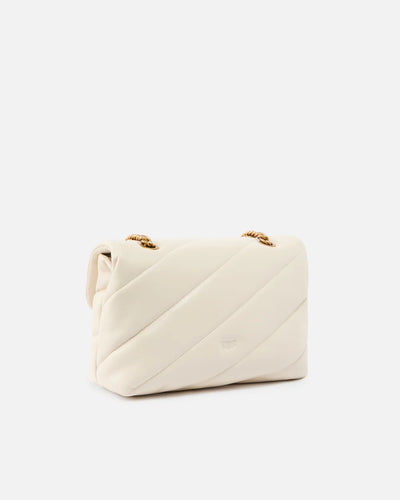 Borsa Pinko Bianco da Donna love puff sheep nappa