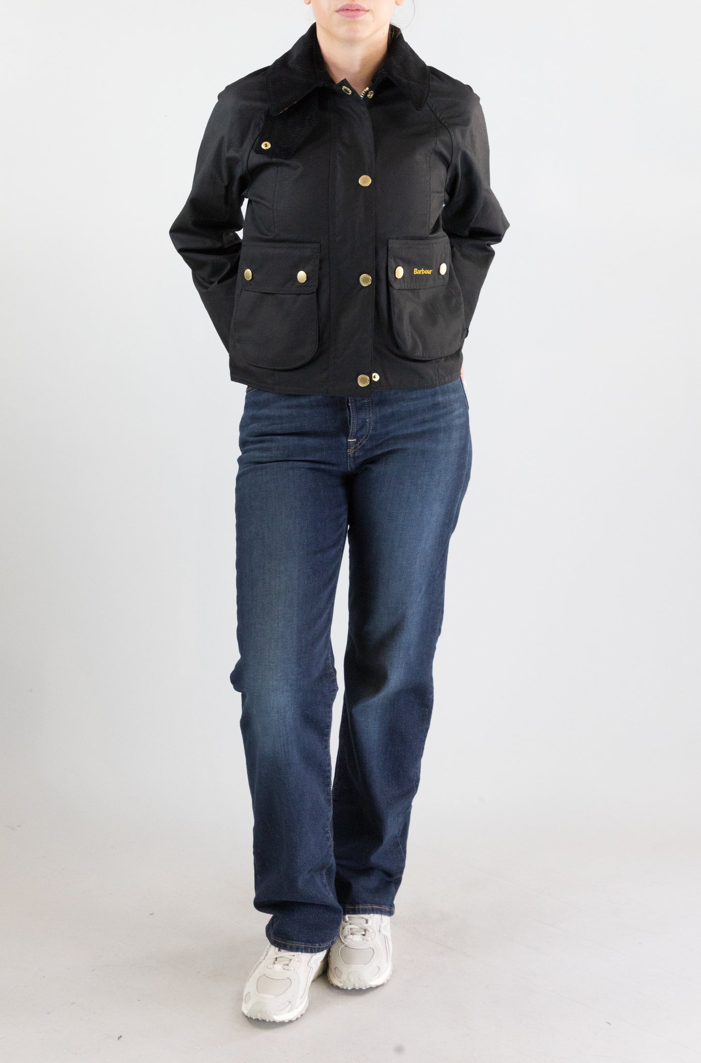 Giubbotto Barbour Bk71 da Donna lwx1403 cropped beadnell wax