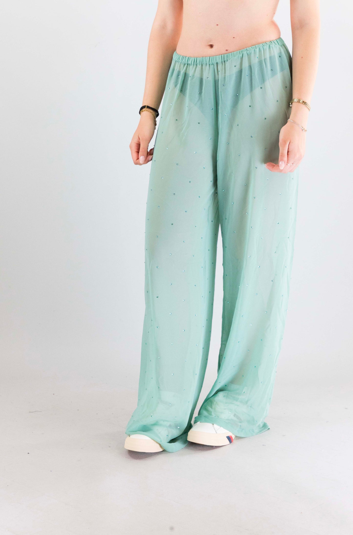 Pantalone Mc2 Saint Barth 00719l  Geogette Strass da Donna amalia