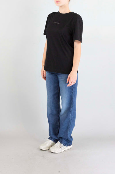 T-Shirt Pinko Nero da Donna strepitoso a33s