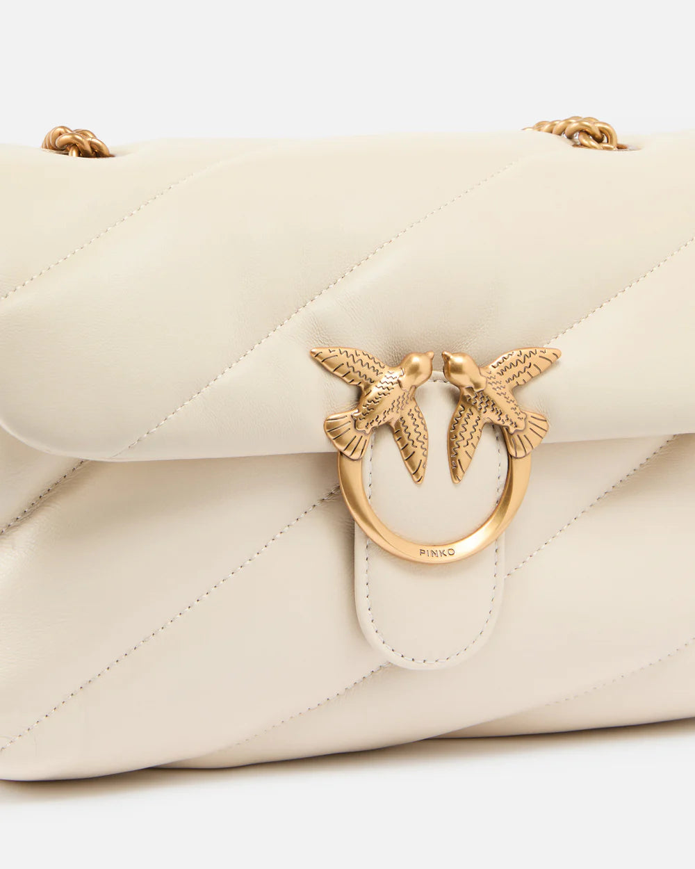 Borsa Pinko Bianco da Donna love puff sheep nappa