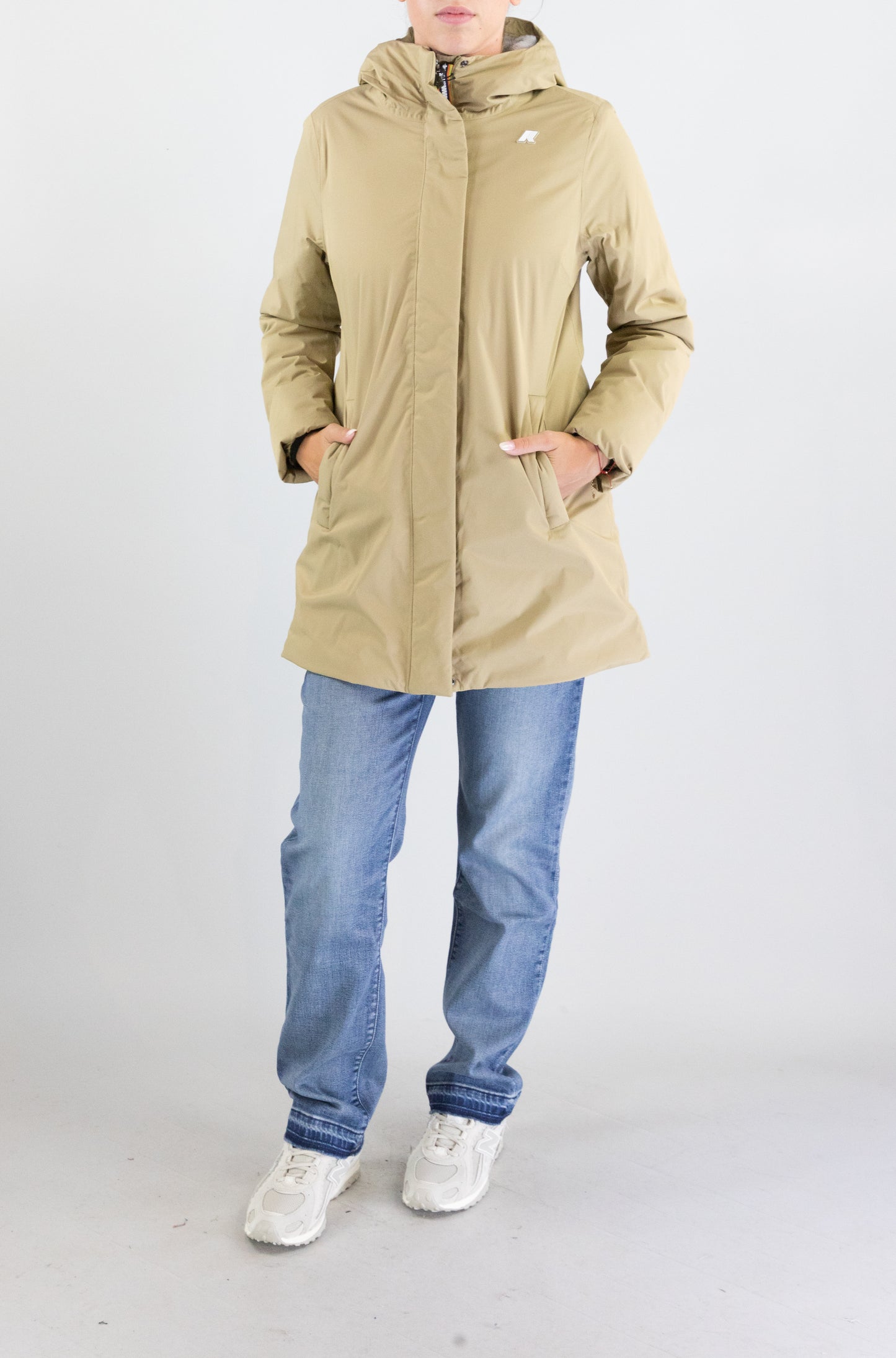 Giubbotto Kway D0s Beige Grey da Donna k8144cw sophie twill soft beaver