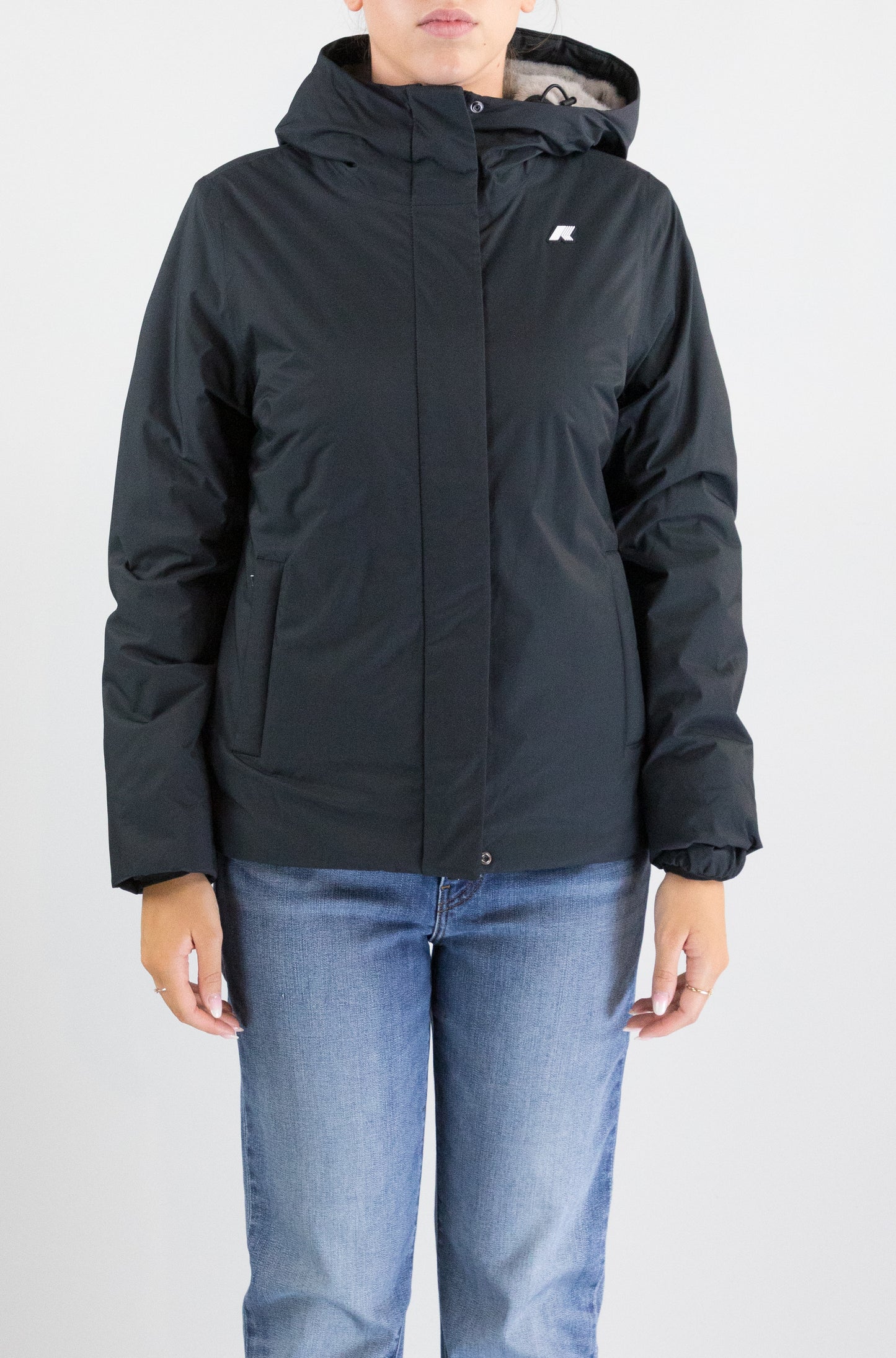 Giubbotto Kway Black Gray da Donna k81449w lil twill soft