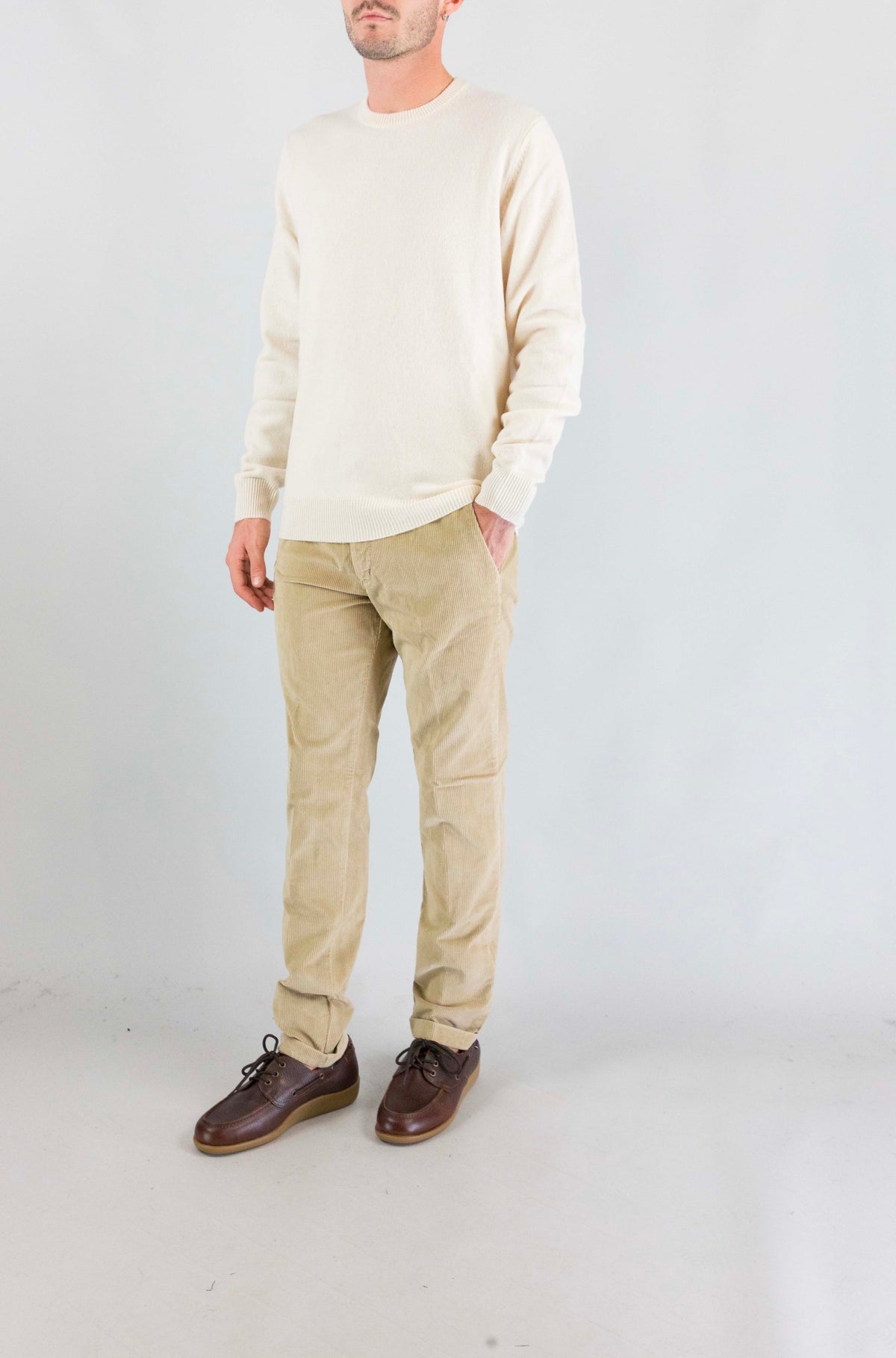 Maglia Mc2 Saint Barth Off White da Uomo regent lambswool
