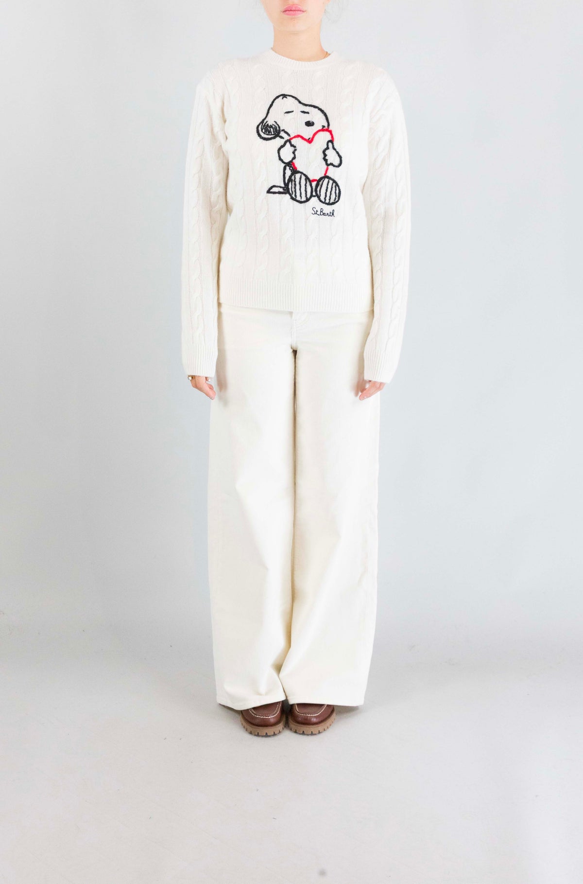 Maglia Mc2 Saint Barth Snoopy Outline da Donna new queen braid