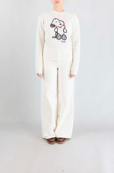 Maglia Mc2 Saint Barth Snoopy Outline da Donna new queen braid