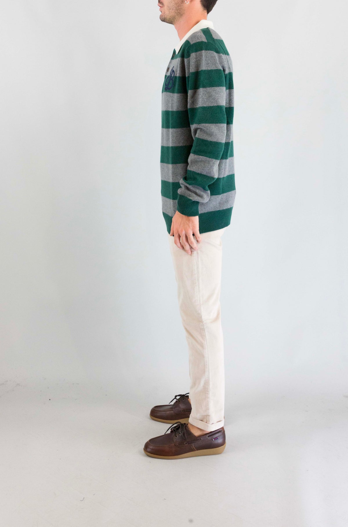 Polo Mc2 Saint Barth Legacy Stripes da Uomo belmont buttons