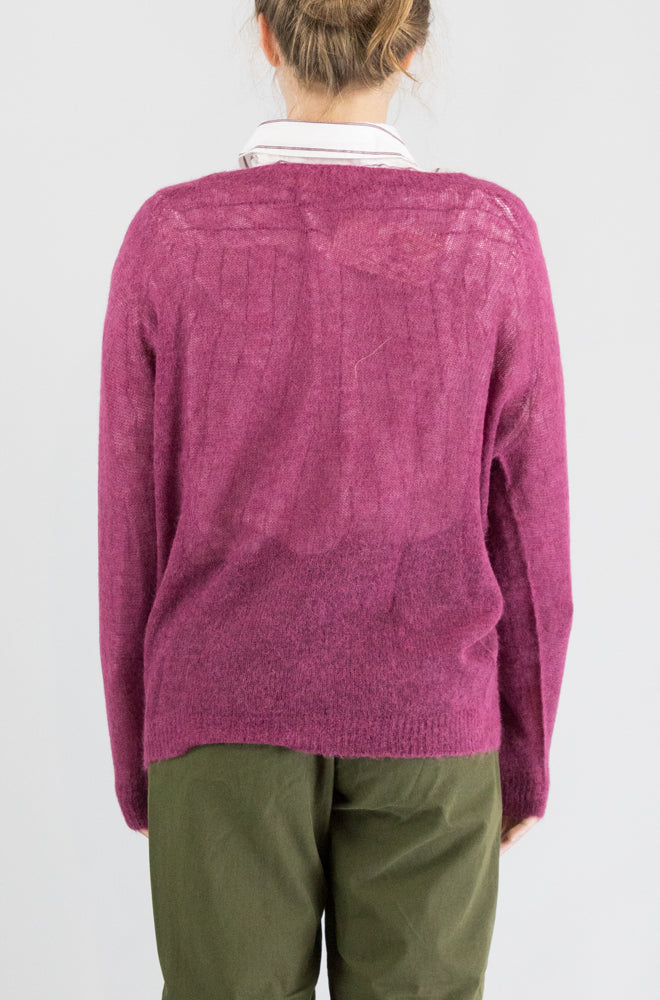 Maglia Nice Things Aubergine da Donna wkx048