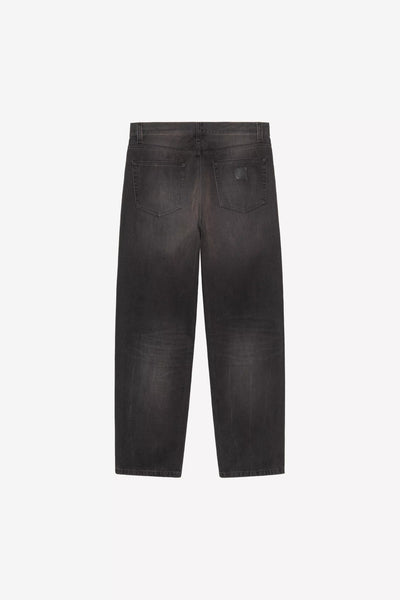 Pantalone Carhartt Wip Black Tobacco Used Wash da Uomo i036728 aaron